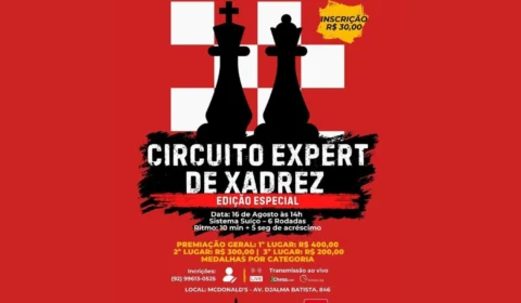 Manaus recebe Circuito Expert de Xadrez em edição especial no McDonald’s da Djalma Batista