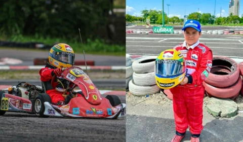 Piloto mirim que lidera campeonato de kart é fã de Ayrton Senna e sonha seguir na Fórmula 1