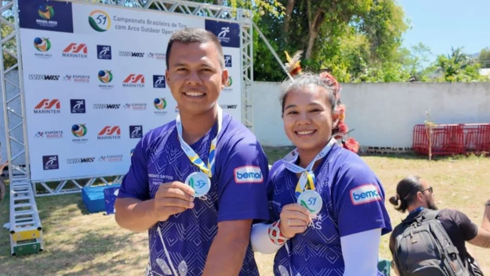 Irmãos indígenas do povo Karapãna conquistam medalha de prata no Brasileiro de Tiro com Arco