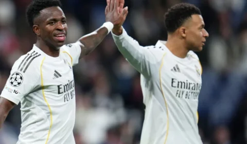 Vinícius Júnior brilha e Real Madrid massacra o Monaco por 6 a 1 na Champions League